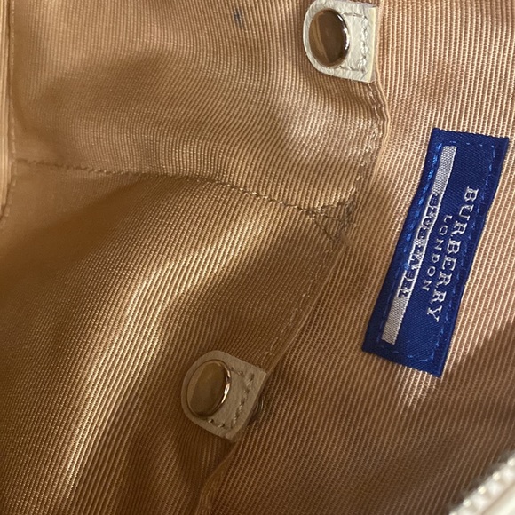 AUTHENTIC BURBERRY LONDON BLUE LABEL Nylon Canvas Leather Ivory Shoulder mint - Picture 9 of 9